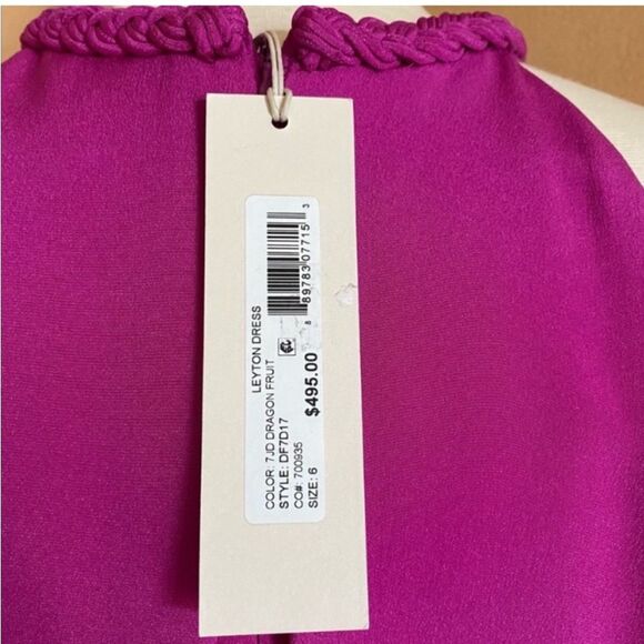 Kobi Halperin Leyton Silk Cold Shoulder Halter Midi Dress Size 6 NWT - Picture 6 of 6